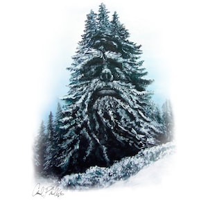 Feestdagen Kerst Kerst Fantasy ART Fairy dryad boom postkaarten "Winter King" 10 pk, 4 x 6 inch