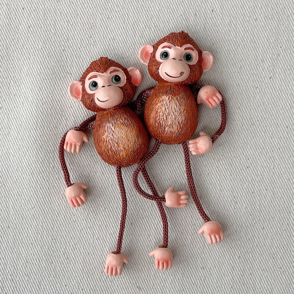 Monkey Magnet for Refrigerator, (2Pcs), Cute Decorative Magnet for Kitchen Fridge or School Locker | by Rembex Games