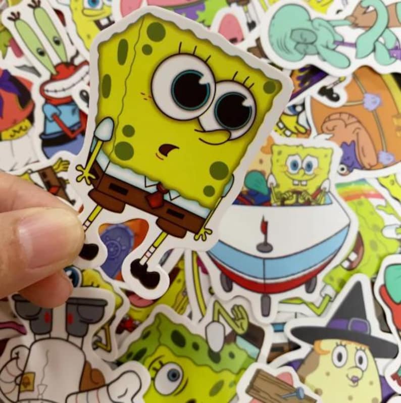 50pcs - Spongebob Squarepants Stickers - Spongebob - Anime - Cartoon ...