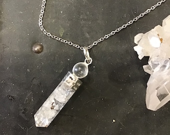 Crystal Quartz Druze Necklace