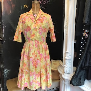 1950’s Watercolor Fit and Flare Part Dress