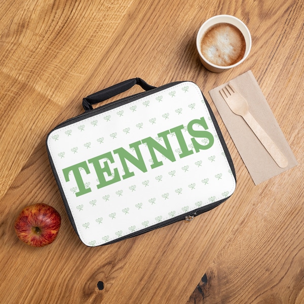 Lunch Bag, Mini Cooler. Tennis Theme. Perfect for Tournaments! Gift for Tennis Player!