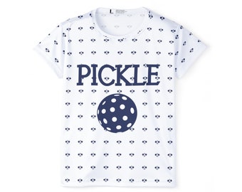 Süßes Gurkenball T-Shirt. Dunkelblau und Weißes T-Shirt.Geschenk für Pickle Baller! Athletisches Material für Activewear.