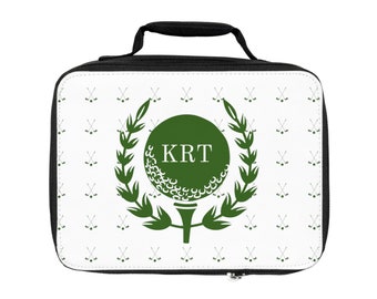 Sac à lunch, mini glacière personnalisé, cabas à lunch monogramme ! Parfait pour les collations et les boissons sur le parcours de golf ! Cadeau pour la fête des pères !