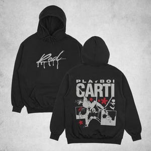 Sudadera con capucha 'Whole Lotta Red' de Playboi Carti, sudadera con capucha WLR de Playboi Carti, Carti Red, merchandising de Playboi Carti, Whole Lotta Red, sudadera con capucha WLR HipHop, unisex