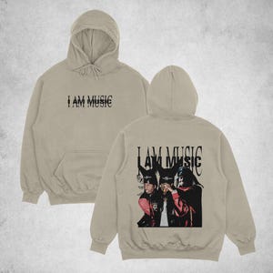 Sudadera con capucha "I AM MUSIC" de Playboi Carti, sudadera con capucha "I Am Music" de dos caras, nuevo álbum, merchandising de Playboi Carti, sudadera con capucha "New Album Cover", sudadera con capucha unisex.