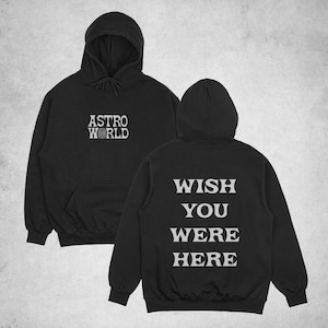 Sudadera con capucha "Astroworld" de Travis Scott, sudadera con capucha "Wish You Were Here" de Astroworld, merchandising de Travis Scott, merchandising de Astroworld, merchandising de Cactus Jack, unisex