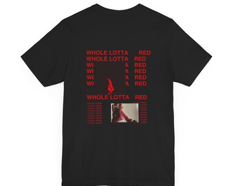 Playboi Carti Whole Lotta Red Tシャツ Playboi Carti Whole Lotta Red Album Cover Wall Rap T Shirt