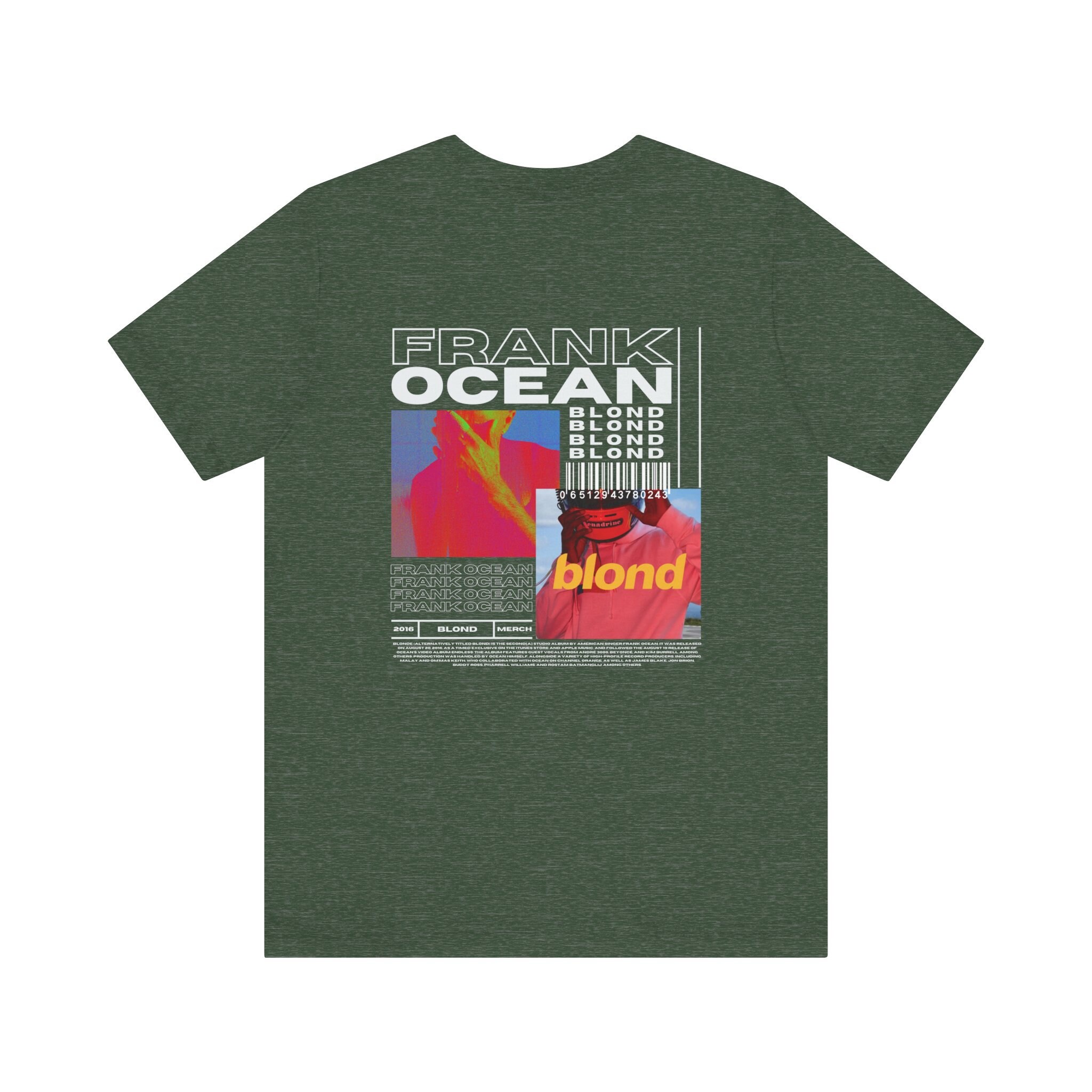 Frank Ocean Merch T-shirt Blond Blonde Album Cover Tee