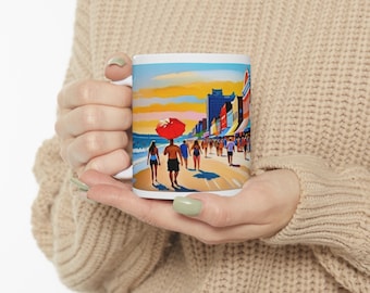 Jersey Inspired Boardwalk Ceramic Mug, 11oz