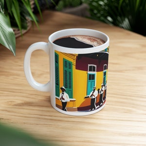 New Orleans-Inspired 11oz Ceramic Mug Perfect Gift for Coffee & Tea Lovers, Unique City Souvenir image 7