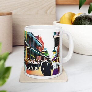 New Orleans-Inspired 11oz Ceramic Mug Perfect Gift for Coffee & Tea Lovers, Unique City Souvenir image 6