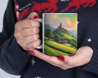 Tolkien Inspired Ceramic Mug, 11oz Perfect Gift for Fantasy Literature Fans & Coffee Lovers