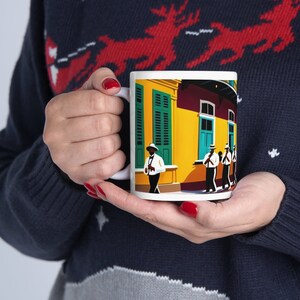 New Orleans-Inspired 11oz Ceramic Mug Perfect Gift for Coffee & Tea Lovers, Unique City Souvenir image 9