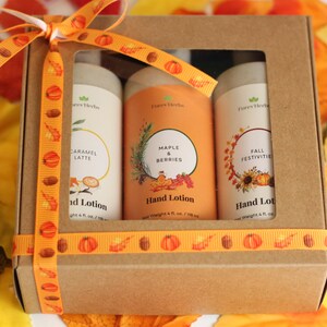 Autumn Hand Lotion Gift Set: 3-Pack Natural Hydrating Moisturizer (4 fl. oz)