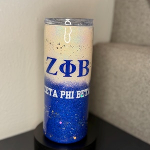 tumbler, cup, zeta, z phi b, zeta phi beta,