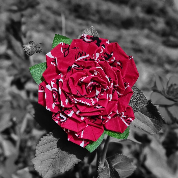 Bandana Fabric Rose - Etsy