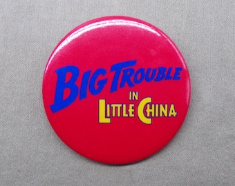 Big Trouble In Little China Vintage 2.25" Promotional Button 1986 Pinback John Carpenter Kurt Russell Fantasy Film