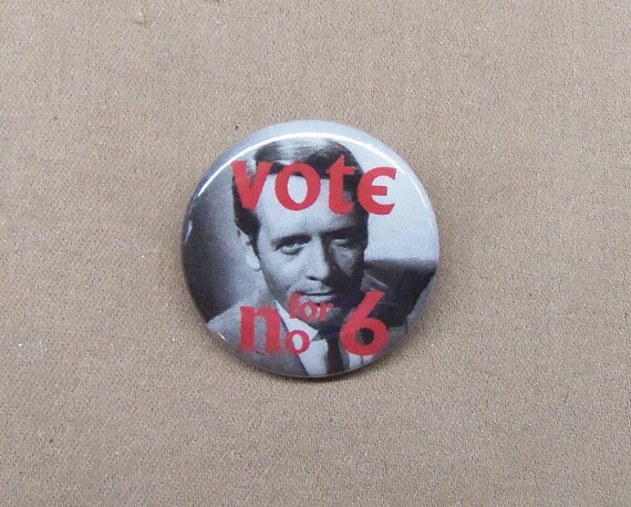 PATRICK McGOOHAN THE PRISONER ORIGINAL NUMBER SIX BADGE NO 6 DANGER MAN A