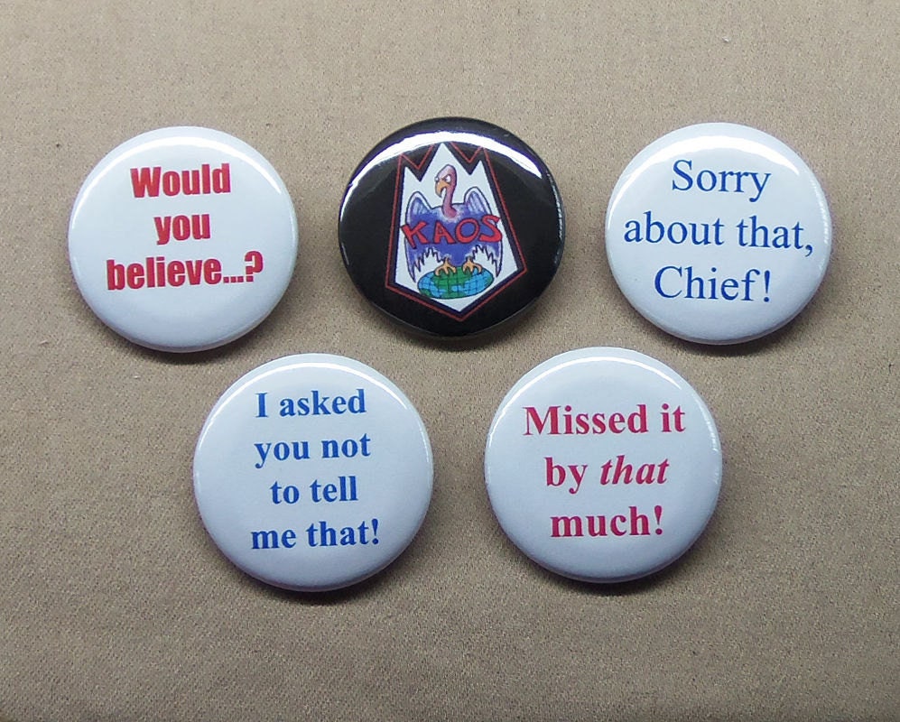 Get Smart 5 Button Set 1 25 Sorry About That Chief Etsy