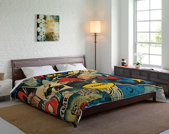 Superhero Comic Book Comforter: Kids Room Bedding