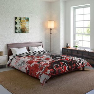 Bohemian Love Comforter | Cozy Bedding for Couples, Valentine&#39;s Day Gift, Home Decor, Heart Pattern, Cozy Home Essentials