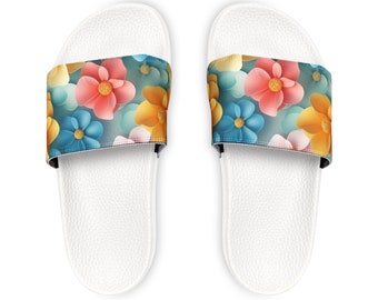 Spring Flower Damen-PU-Slide-Sandalen