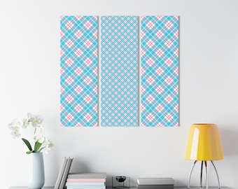 Spring Plaid Acrylic Prints (Triptych)