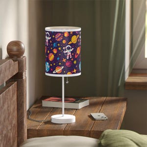 Astronaut Themed Table Lamp, Space Decor, Kids Room Lighting, Nursery Lamp, Bedroom Accent Light, Unique Gift for Space Lovers