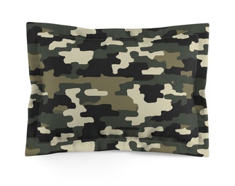 Taie d'oreiller en microfibre camouflage