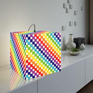 Colorful Light Cube Lamp - Vibrant Home Decor, Modern Pendant Light, Rainbow Lighting, Creative Gift, Statement Piece