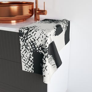 Stylish Abstract Hand Towel for Modern Home Decor, Kitchen Towel, Bathroom Essential, Unique Gift, Minimalist Design