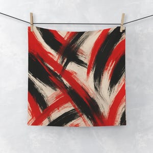 Chic Abstract Face Towel, Modern Bathroom Decor, Stylish Washcloth, Gift for Home, Art-Inspired Hand Towel, Minimalist Design