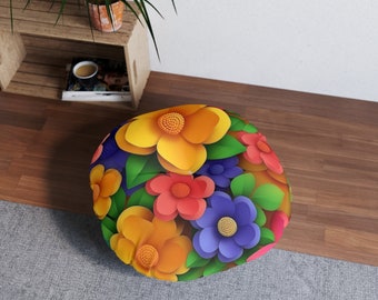 Spring Bloom Floor Pillow, Round