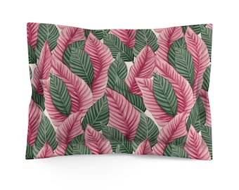 Rose Green Microfiber Pillow Sham