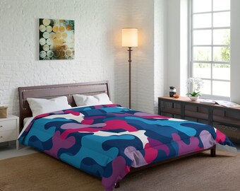Colorful Camouflage Comforter