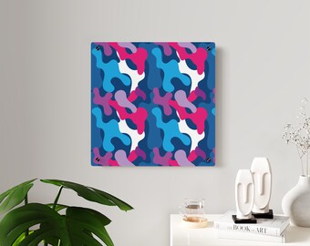 Bunte Camouflage-Acryl-Wandkunstpaneele