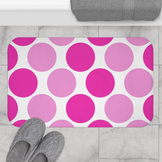Pink Polka Dot Memory Foam Badematte: Anti-Rutsch-Badezimmerdekor