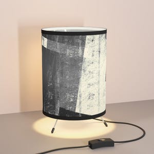 Modern Tripod Lamp - Artistic High-Res Shade for Home Decor, Unique Lighting, Stylish Gift, Contemporary Decor