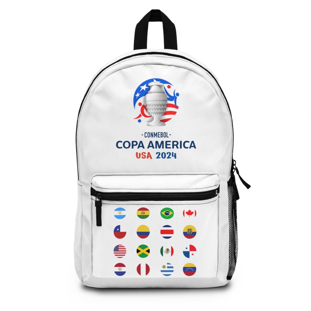 White Backpack Copa America 2024, Copa America 2024, Soccer USA 2024 ...