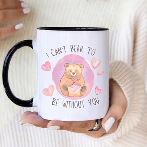 Cute Bear Mug For Valentines Gift 11 oz Mug For Her Gift For Him Anniversary Gift For Girlfriend Gift For Wife Mugs For Husband Animal Lover