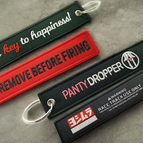 Choose: Lanyard, Car Tuning, JDM, Police, Racing, Drift, Import, Turbo, Remove Before Firing, Key To Happiness Accessories