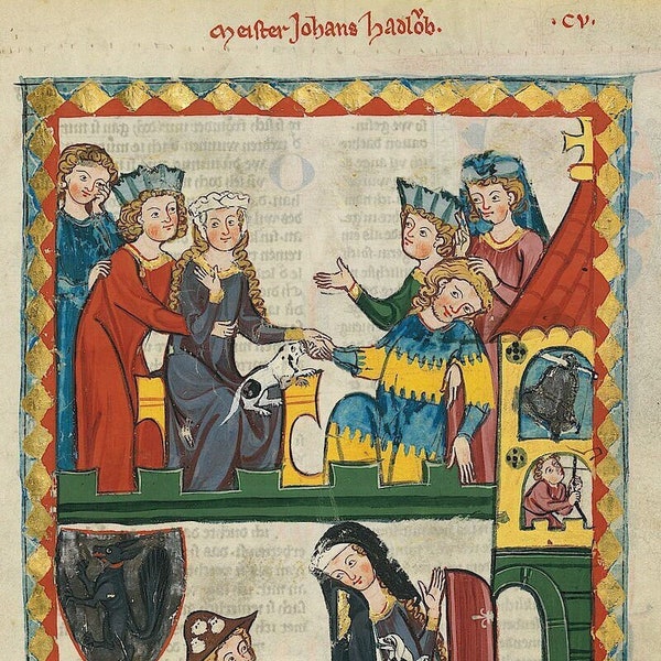 Rare Sachsenspiegel (digital copy), Medieval Illuminated Manuscript Images, Digital Download, PDF