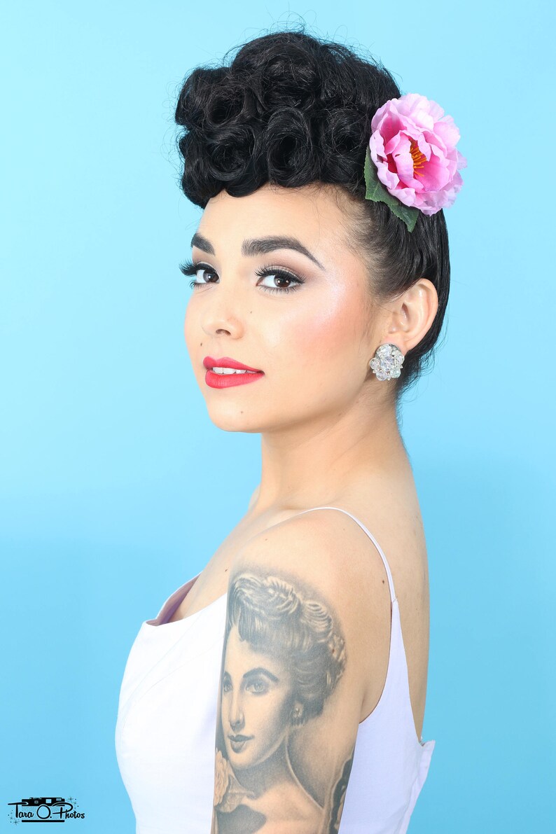 Yellow Flower Hair Clip Pinup Hair Flower Retro Hair Etsy