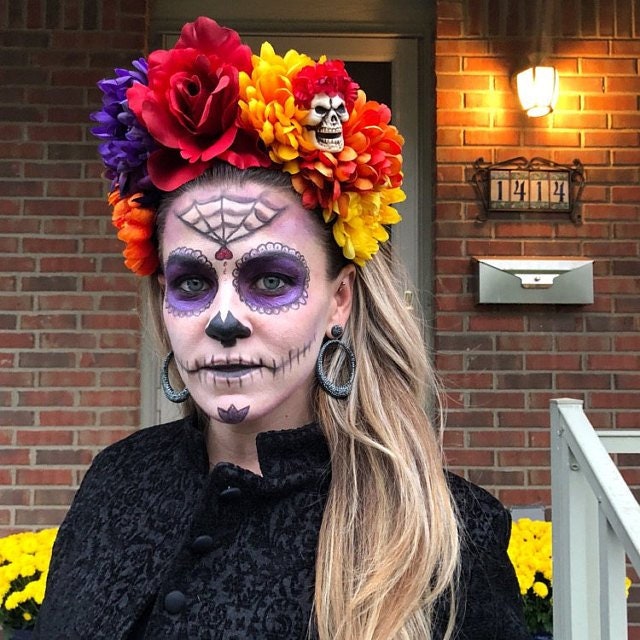 Dia De Los Muertos Headband Day of the Dead Headpiece Flower | Etsy