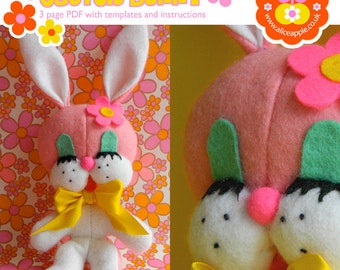 Sewing Pattern PDF - Make your own Retro Kitsch Bunny