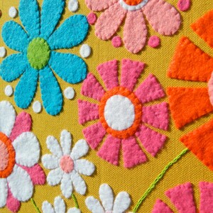 DIY Floral Fiesta Felt Applique Wallhanging Pattern PDF with Templates and Instructions image 4