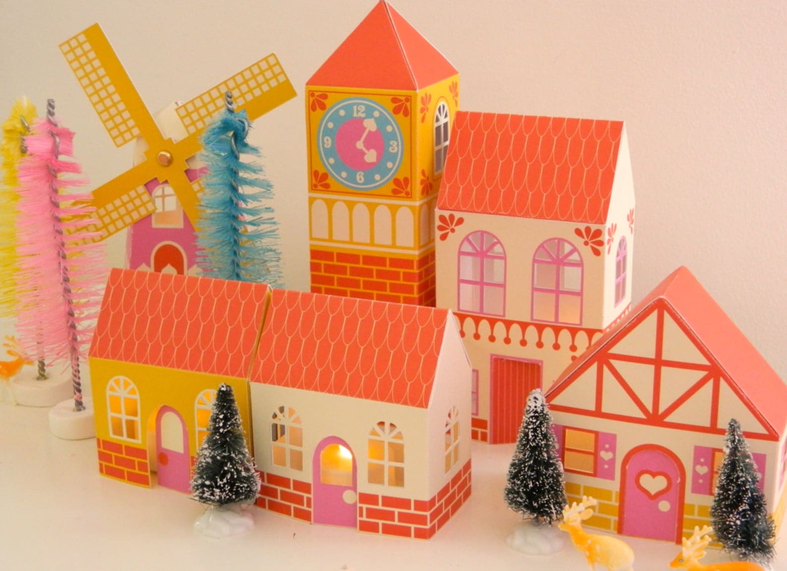 Printable PDF European Village Kit DIY Christmas Village Scene Etsy Australia