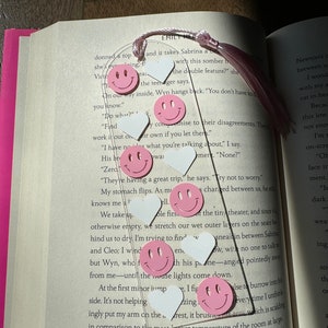 Smiley Face Bookmark, Acrylic Bookmark, Book Lover Gifts, Cute Bookmark, Bookmarks
