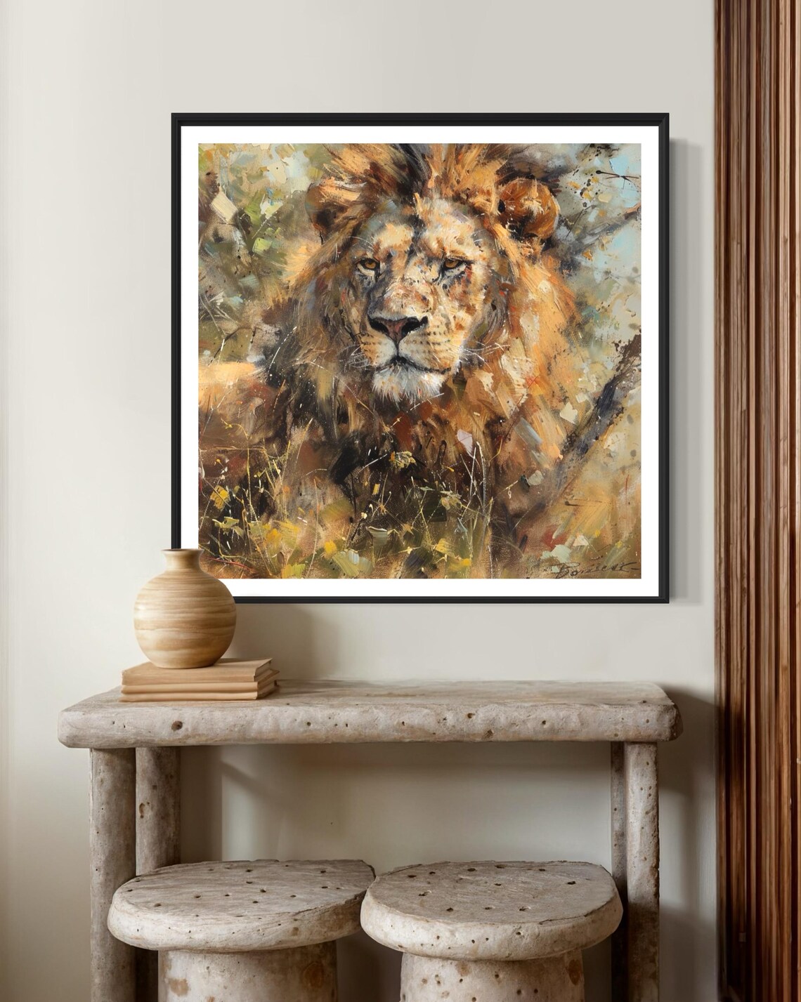 Majestic Lion Of Judah Oil Painting Print African Wildlife Wall Art majestic-lion-of-judah-oil-painting-print-african-wildlife-wall-art
